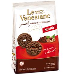 LE VENEZIANE BISCOTTI CACAO/NOCCIOLA 250 G - Farmafamily.it