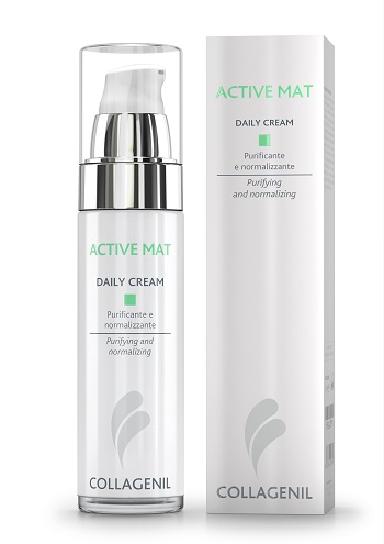 COLLAGENIL ACTIVE MAT DAILY CREAM SEBOREGOLATRICE/PURIFICANTE PER LA PELLE DEL VISO FLACONE 50 ML - Farmafamily.it