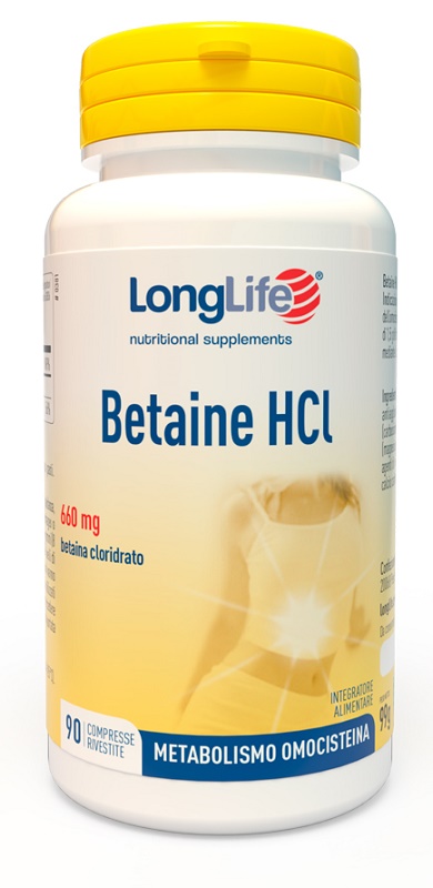LONGLIFE BETAINE HCL 90 COMPRESSE RIVESTITE - Farmafamily.it