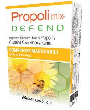 PROPOLI MIX DEFEND 30 COMPRESSE MASTICABILI GUSTO ARANCIA - Farmafamily.it
