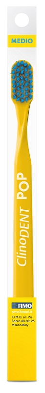CLINODENT POP GIALLO SPAZZOLINO DA DENTI MEDIO - Farmafamily.it