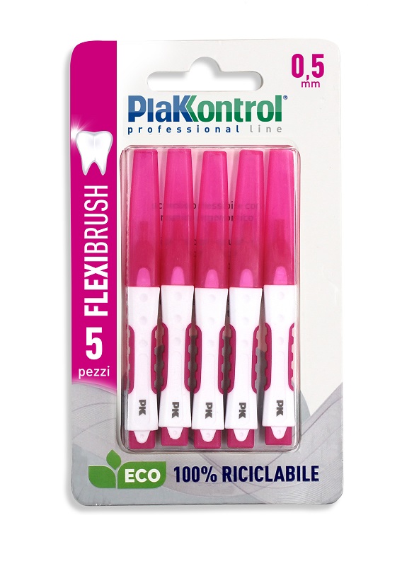 PLAKKONTROL SCOVOLINO INTERDENTALE FLEXI BRUSH05 BLISTER 5 PEZZI - Farmafamily.it
