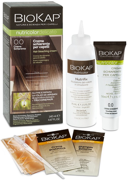 BIOKAP NUTRICOLOR 0,0 NEW CREMA SCHIARENTE TINTA TUBO + FLACONE - Farmafamily.it