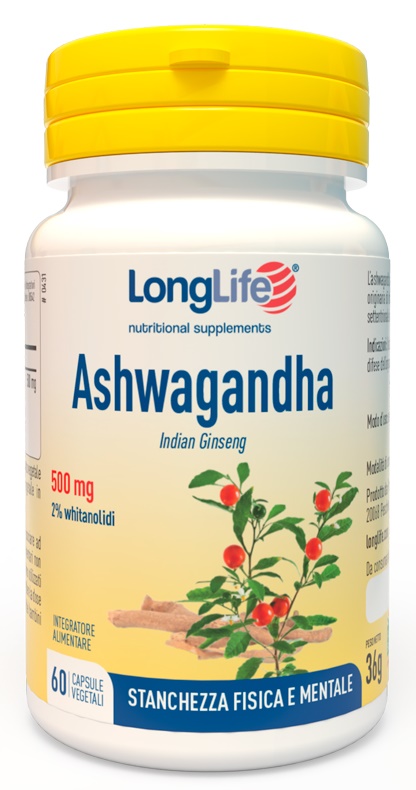 LONGLIFE ASHWAGANDHA 60 CAPSULE 500 MG - Farmafamily.it