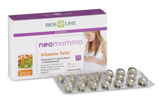BIOSLINE NEOMAMMA VITAMIX FOLIC 40 COMPRESSE NEW - Farmafamily.it