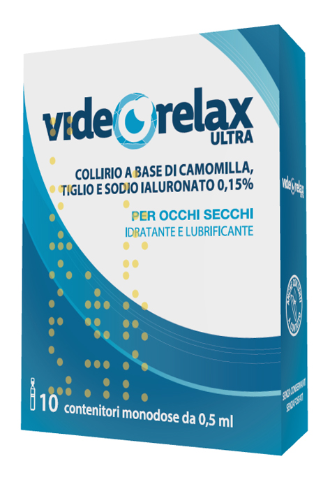 COLLIRIO IDRATANTE E LUBRIFICANTE VIDEORELAX ULTRA MONODOSE 0,5 ML 10 PEZZI - Farmafamily.it