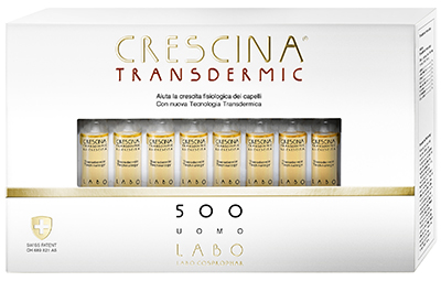 CRESCINA TRANSDERMIC RI-CRESCITA 500 UOMO 20 FIALE DA 3,5 ML - Farmafamily.it