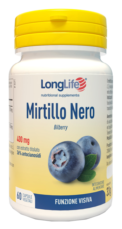 LONGLIFE MIRTILLO NERO 60 CAPSULE VEGETALI - Farmafamily.it