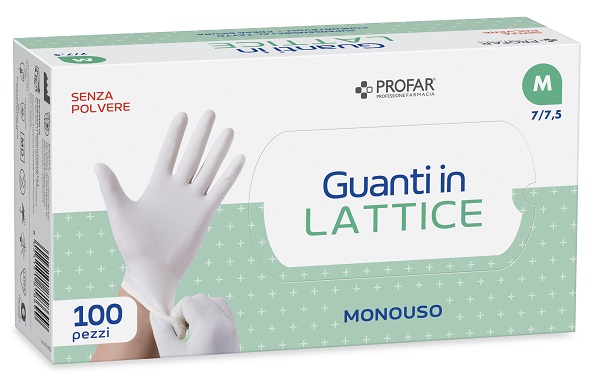 PROFAR GUANTO IN LATTICE SENZA POLVERE M 100 PEZZI - Farmafamily.it