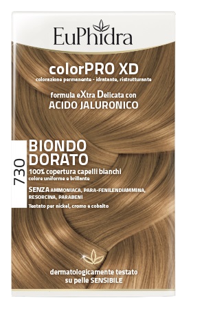 EUPHIDRA COLORPRO XD 730 BIONDO DORATO GEL COLORANTE CAPELLI IN FLACONE + ATTIVANTE + BALSAMO + GUANTI - Farmafamily.it