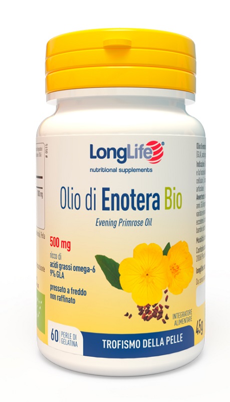 LONGLIFE OLIO ENOTERA BIO 500 MG 60 PERLE IN GELATINA - Farmafamily.it