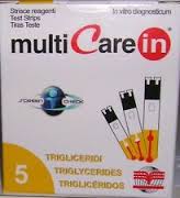 TEST TRIGLICERIDI MULTICARE IN STRISCE CON ASPIRAZIONE CAPIILLARE 5 PEZZI - Farmafamily.it