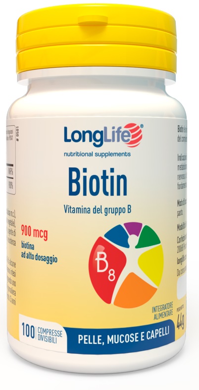 LONGLIFE BIOTIN 900 MCG 100 COMPRESSE - Farmafamily.it