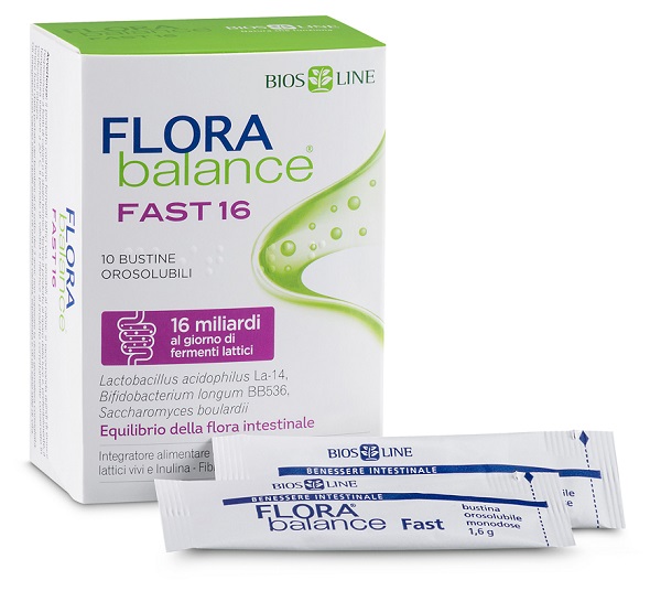 BIOSLINE FLORABALANCE FAST 10 BUSTINE OROSOLUBILI - Farmafamily.it