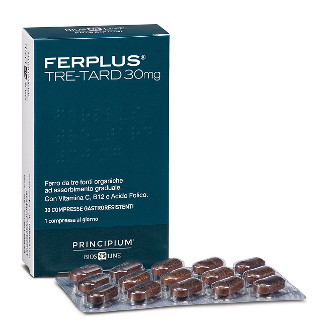 PRINCIPIUM FERPLUS TRE RETARD 30MG 30 COMPRESSE GASTRORESISTENTI - Farmafamily.it