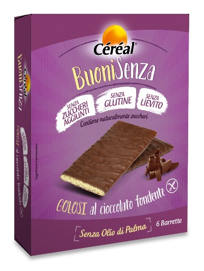 CEREAL BUONI SENZA GOLOSI CIOCCOLATO FONDENTE 6 X 17 G - Farmafamily.it