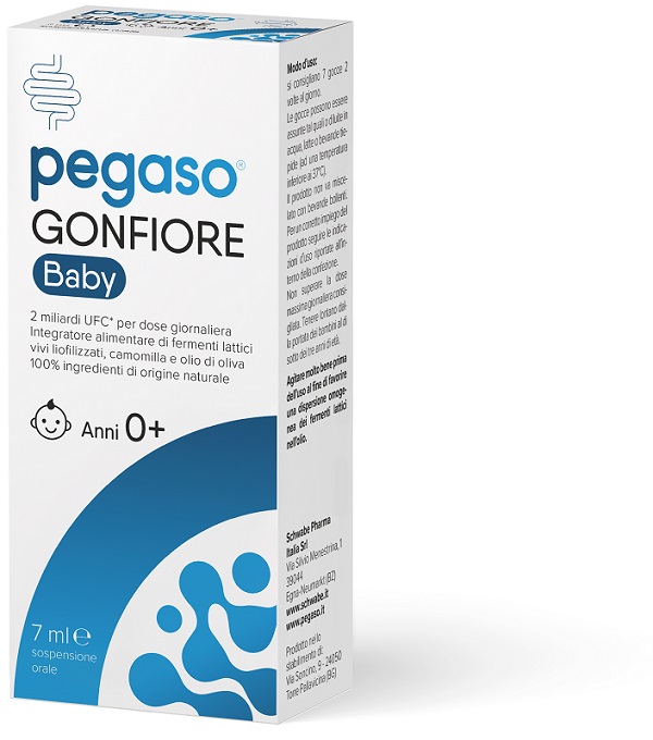 PEGASO GONFIORE BABY 1 FLACONCINO 7 ML SENZA ZUCCHERO SENZA GLUTINE NATURALMENTE PRIVO DI LATTOSIO - Farmafamily.it
