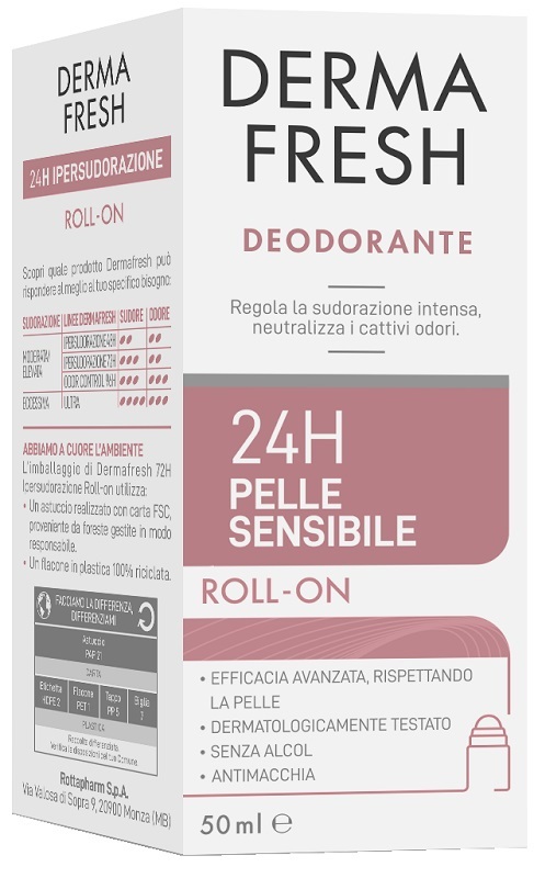 DERMAFRESH 24H PELLE SENSIBILE ROLL ON 50 ML - Farmafamily.it