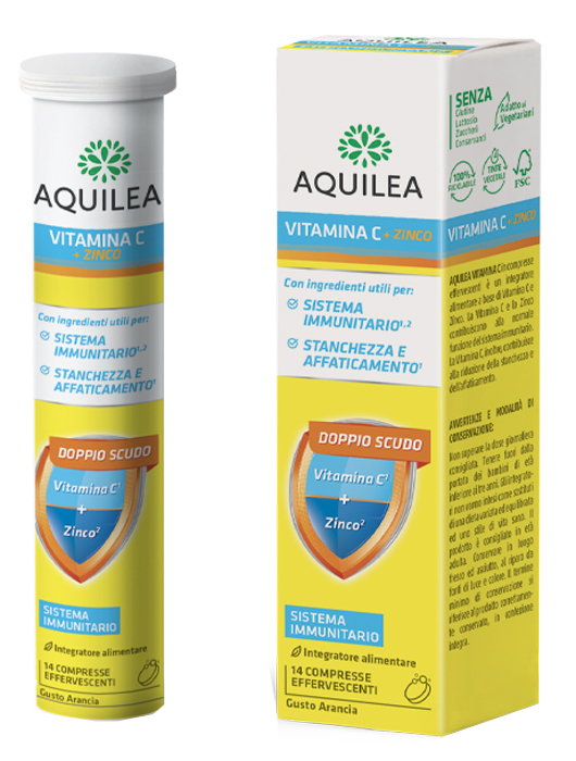 AQUILEA VITAMINA C 14 COMPRESSE EFFERVESCENTI - Farmafamily.it