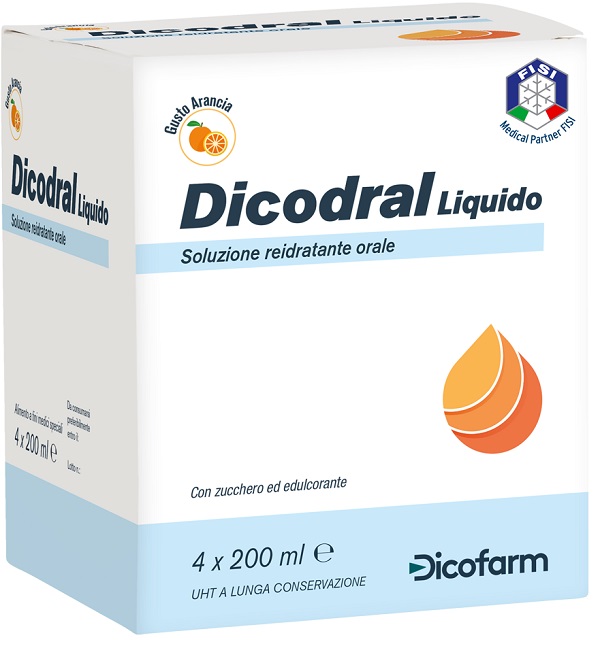 DICODRAL LIQUIDO SOLUZIONE REIDRATANTE ORALE 4 X 200 ML - Farmafamily.it