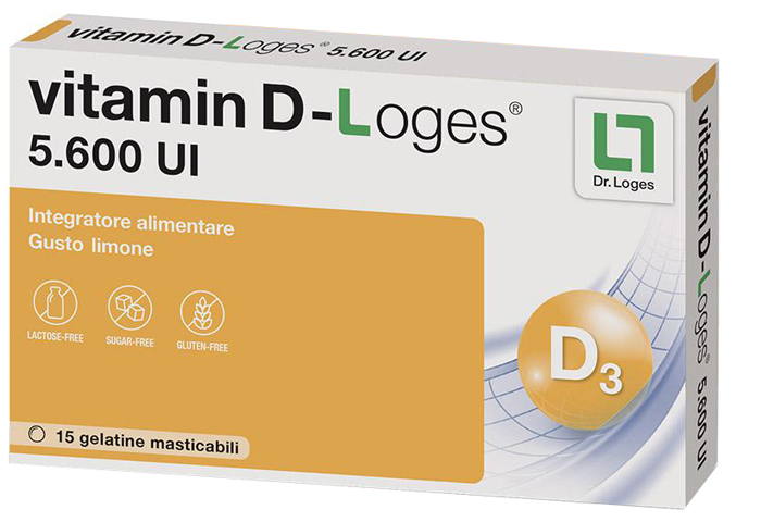 VITAMIN D-LOGES 15 GELATINE MASTICABILI GUSTO LIMONE - Farmafamily.it