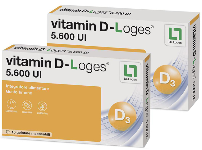 VITAMIN D-LOGES 30 GELATINE MASTICABILI GUSTO LIMONE 42 G - Farmafamily.it