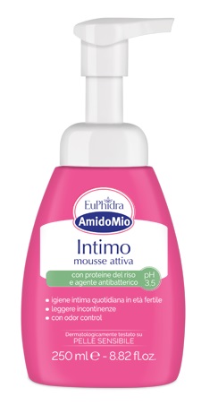EUPHIDRA AMIDOMIO INTIMO MOUSSE ATTIVA PH 3,5 250 ML - Farmafamily.it
