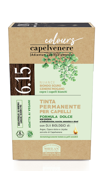 CAPELVENERE COLOURS TINTA CAPELLI 6,15N BIONDO SCURO CENERE MOGANO - Farmafamily.it