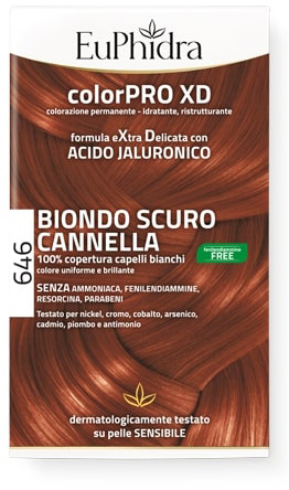 EUPHIDRA COLORPRO GEL COLORANTE CAPELLI XD 646 CANNELLA 50 ML IN FLACONE + ATTIVANTE + BALSAMO + GUANTI - Farmafamily.it