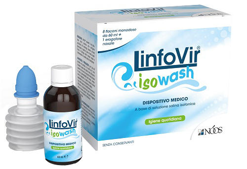 SOLUZIONE SALINA ISOTONICA LINFOVIR ISOWASH 8 FLACONI DA 60 ML - Farmafamily.it
