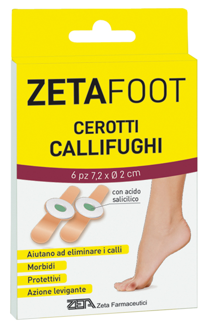 ZETAFOOT CEROTTO CALLIFUGO DISCHETTO CENTRALE CON ASTUCCIO 6 PEZZI - Farmafamily.it