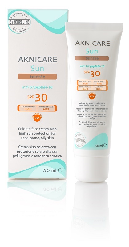 AKNICARE SUN TEINTEE SPF 30 50 ML - Farmafamily.it