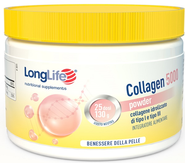 LONGLIFE COLLAGEN 5000 POWDER 130 G - Farmafamily.it