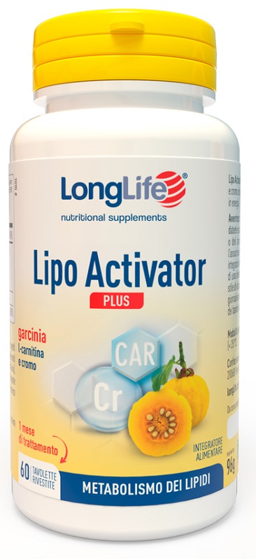 LONGLIFE LIPO ACTIVATOR PLUS 60 TAVOLETTE RIVESTITE DA 1,6 G - Farmafamily.it