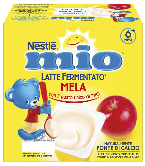 MIO MERENDA LATTE FERMENTATO MELA 4 PEZZI DA 100 G - Farmafamily.it