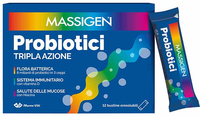 MASSIGEN PROBIOTICI 12 STICKPACK - Farmafamily.it
