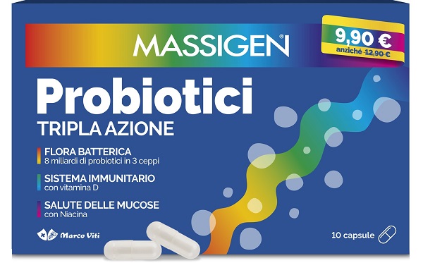 MASSIGEN PROBIOTICI 10 CAPSULE 2024 OFFERTA SPECIALE - Farmafamily.it