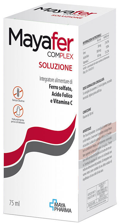 MAYAFER COMPLEX SOLUZIONE 75 ML SENZA GLUTINE NATURALMENTE PRIVO DI LATTOSIO - Farmafamily.it