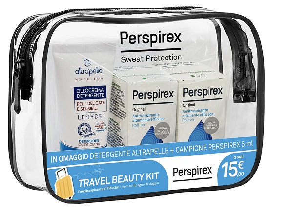 PERSPIREX ROLL ON ORIGINAL TRAVEL KIT 2 ROLL ON ORIGINAL 20 ML + 1 DETERGENTE ALTRAPELLE OMAGGIO - Farmafamily.it