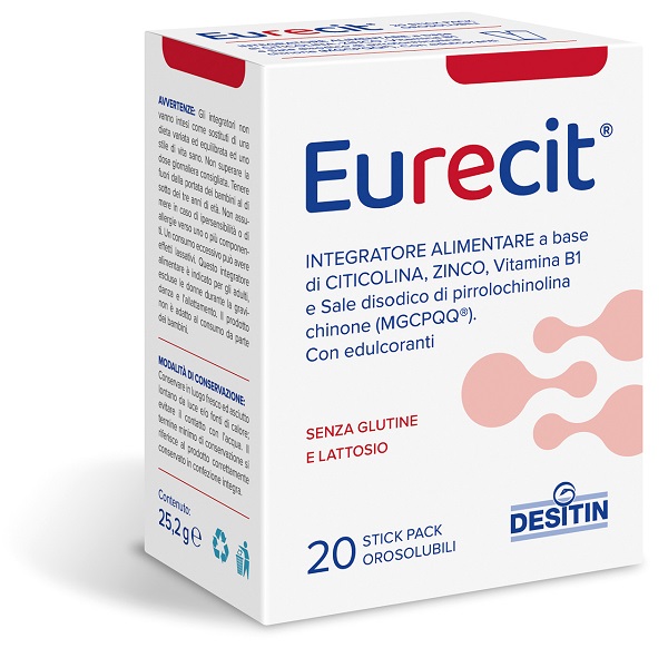 EURECIT 20 STICK PACK OROSOLUBILI DA 1,26 G CON EDULCORANTI SENZA GLUTINE SENZA LATTOSIO - Farmafamily.it