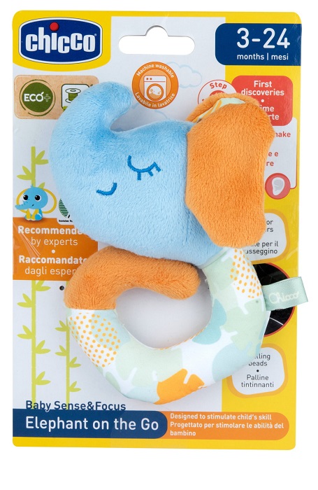 CHICCO GIOCO BABY SENSE&FOCUS TRILLINO SOFT ELEFANTE ECO+ - Farmafamily.it