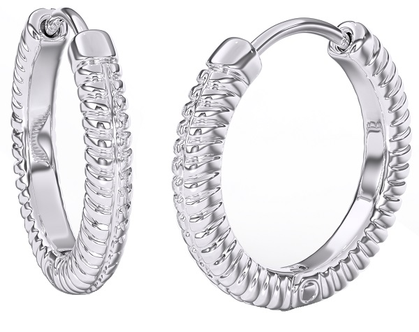 BJT386 ORECCHINO QUEEN ANNE 18MM STAINLESS STEEL - Farmafamily.it