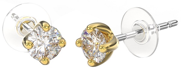 BJT391 ORECCHINO QUEEN CATHERINE 4MM GOLD PLATED - Farmafamily.it