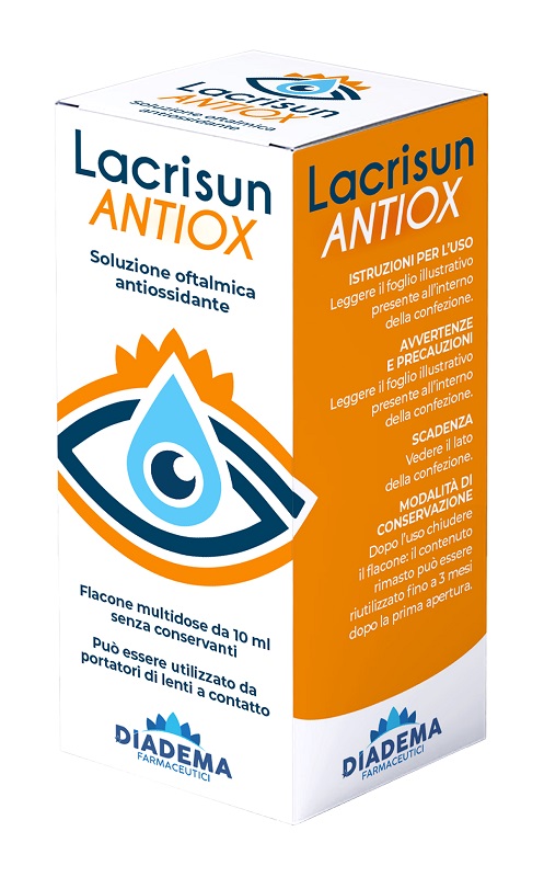 LACRISUN ANTIOX SOLUZIONE OFTALMICA ANTIOSSIDANTE OCCHI FLACONE MULTIDOSE 10 ML - Farmafamily.it