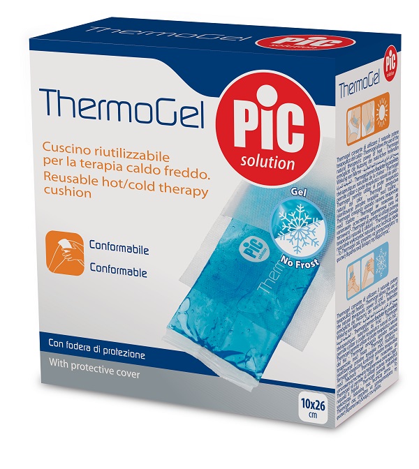 CUSCINO THERMOGEL 10X26 CM TERAPIA CALDO FREDDO CON FODERA ITC - Farmafamily.it