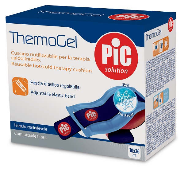 CUSCINO THERMOGEL TERAPIA CALDO FREDDO 10X26 CM CON FASCIA ELASTICA ITC - Farmafamily.it