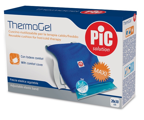 CUSCINO THERMOGEL RIUTILIZZABILE PER TERAPIA CALDO FREDDO CM 20X30 CON FODERA FASCIA ELASTICA ITC - Farmafamily.it