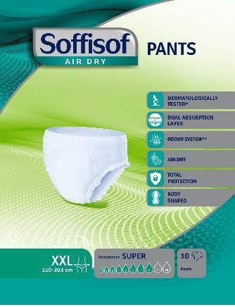 PANNOLONE PER INCONTINENZA SOFFISOF AIR DRY XXL SUPER 10 PEZZI - Farmafamily.it