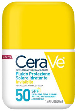 CERAVE FLUIDO PROTEZIONE SOLARE IDRATANTE INVISIBILE SPF50 50 ML - Farmafamily.it