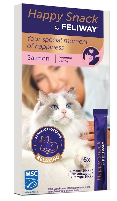 FELIWAY HAPPY SNACK SALMONE 6 STICK - Farmafamily.it